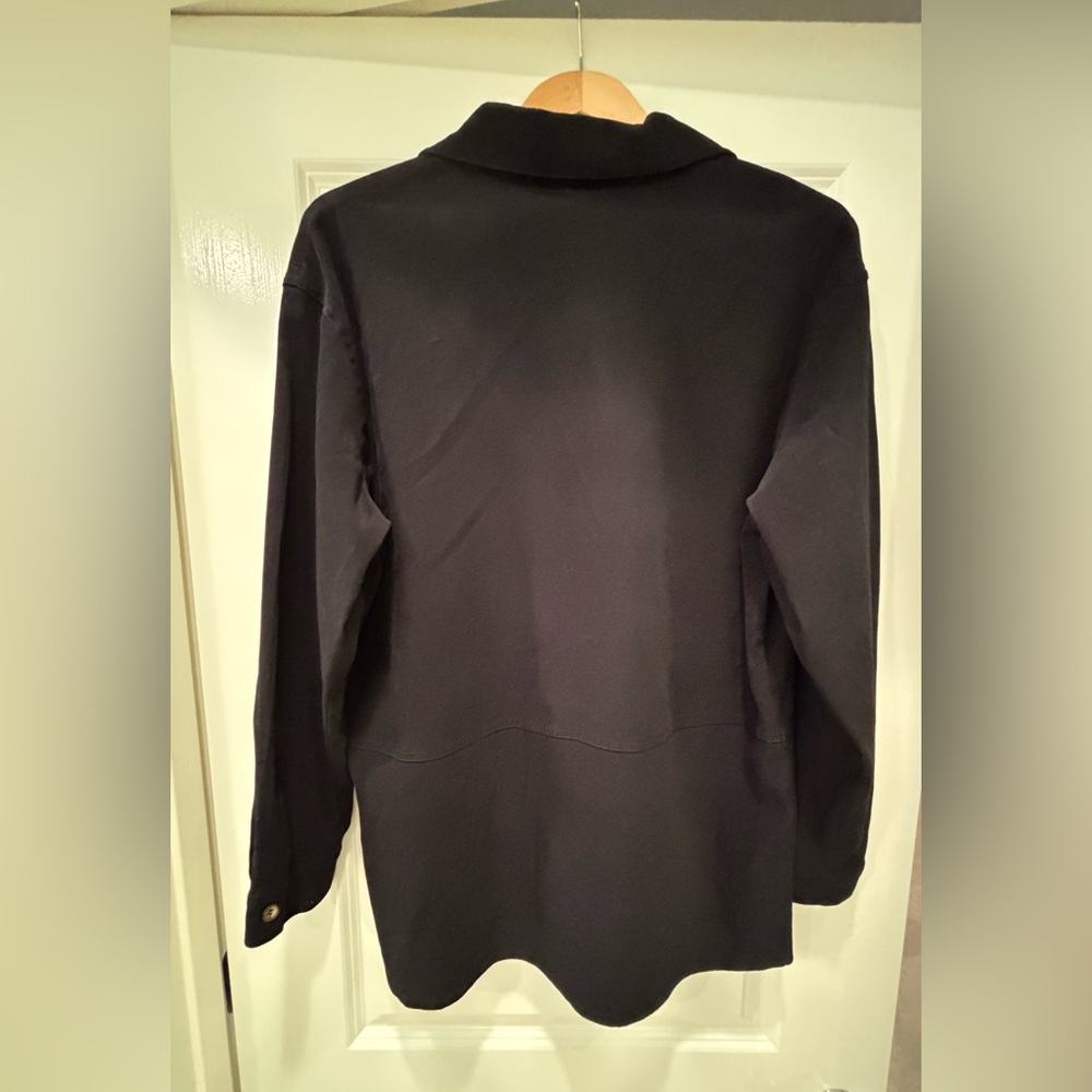 Talbots Soft Velour Button-Front Tunic Shirt Jack… - image 2